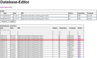 DatabaseEditor.jsp (Screenshot)